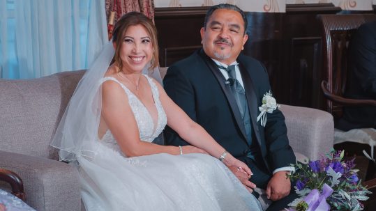 Fotografía de boda de NOrma y Carlos en su boda civil en Las Pampas Eventos