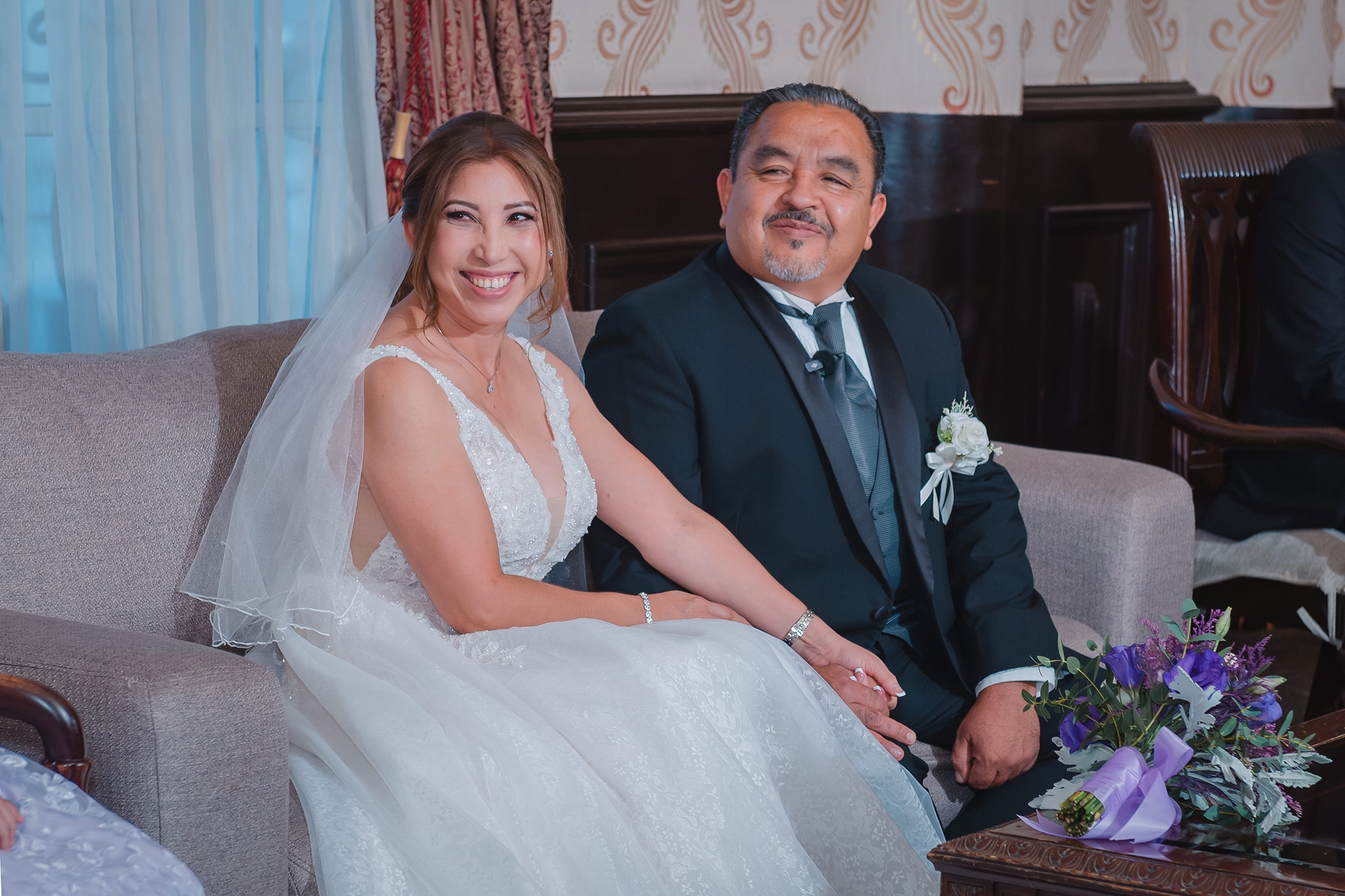 Fotografía de boda de NOrma y Carlos en su boda civil en Las Pampas Eventos
